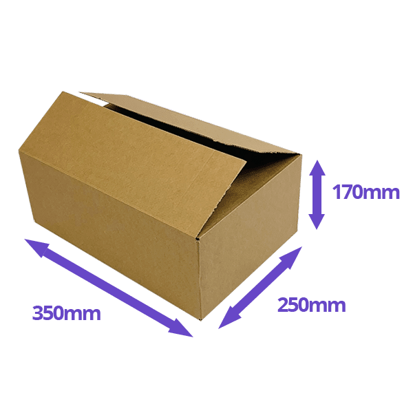 Single Wall Cardboard Boxes - 350x250x170mm