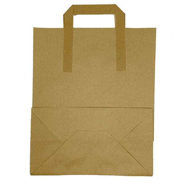 Large Brown Tape Handle Paper Carrier Bags - 254x140x295mm