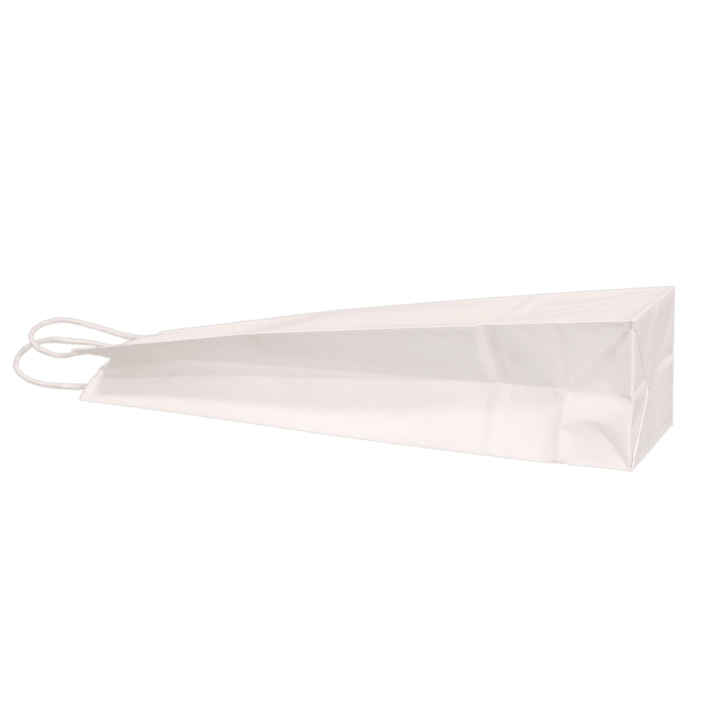 White Twist Handle Paper Carrier Bags - 110x85x360mm