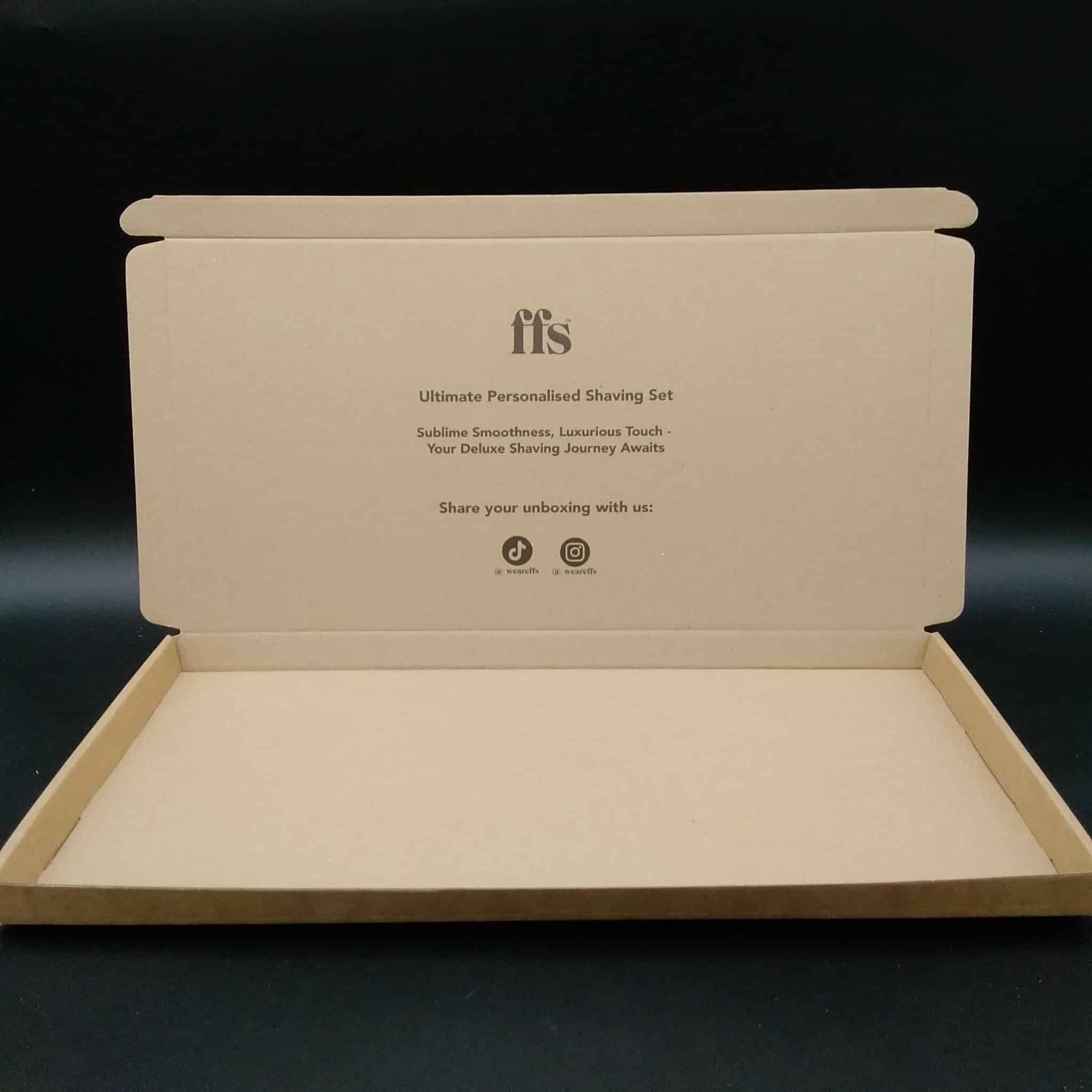 FFS Personalised Ultimate Personalised Shaving Set - 430x219x23mm - Single Unit - Printed both side