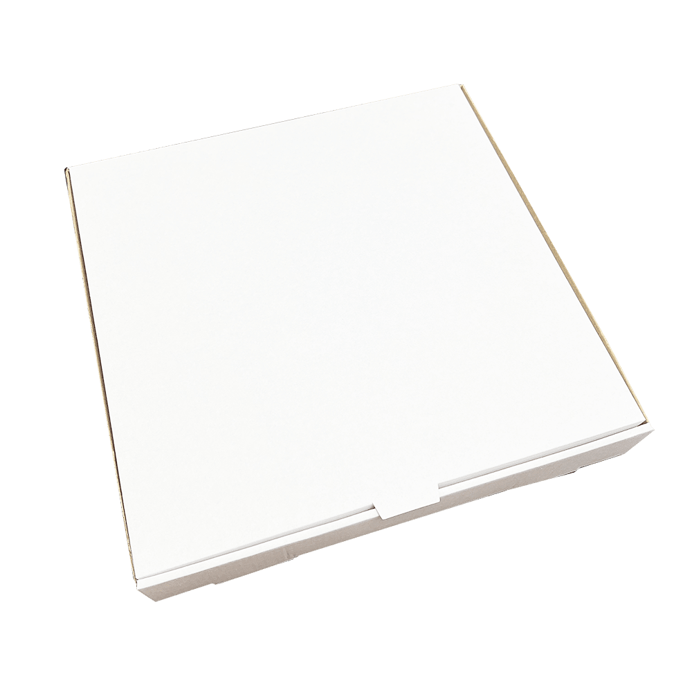 White 9" (Inch) Takeaway Pizza Box - 229x229x38mm
