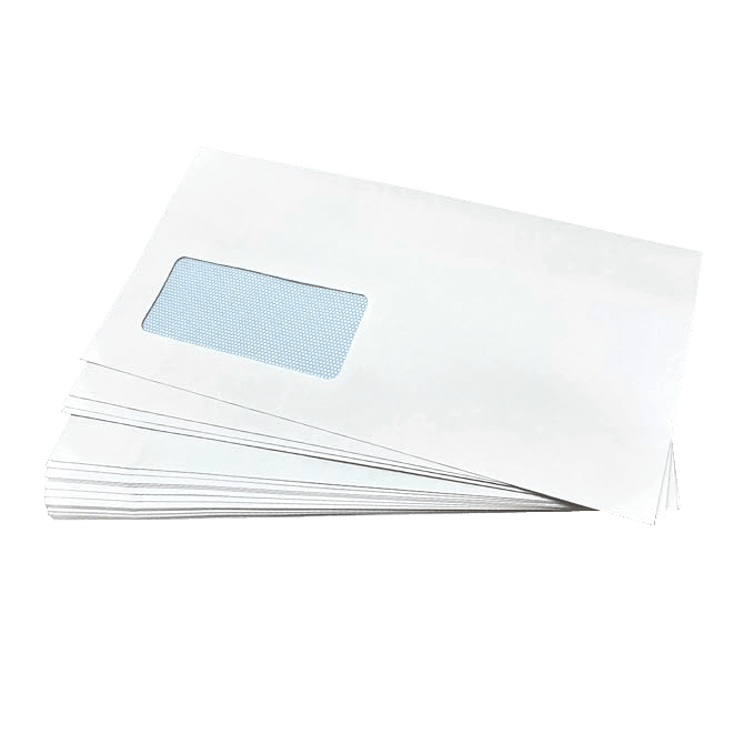 White C5 Windowed (45mm x 90mm) Self Seal Envelopes (162mm x 229mm)