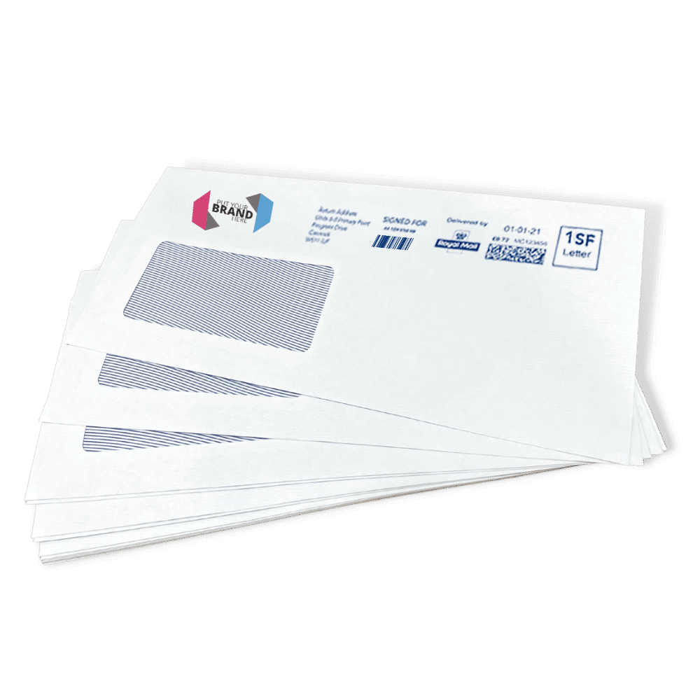 Custom Franking Logo for DL Windowed Folding Inserting Machine Envelopes (110mm x 220mm) - Box of 1000