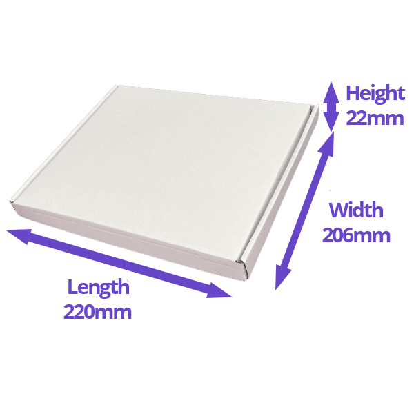 White PiP Large Letter Postal Box - 220x206x22mm