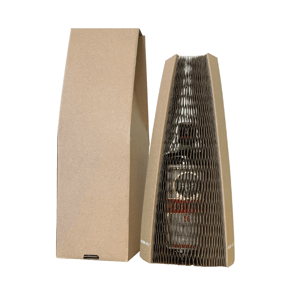 Single Bottle Flexi-Hex Bottle Sleeves Kit – Includes Flexi-Hex Bottle Sleeves & Pinch Top Boxes