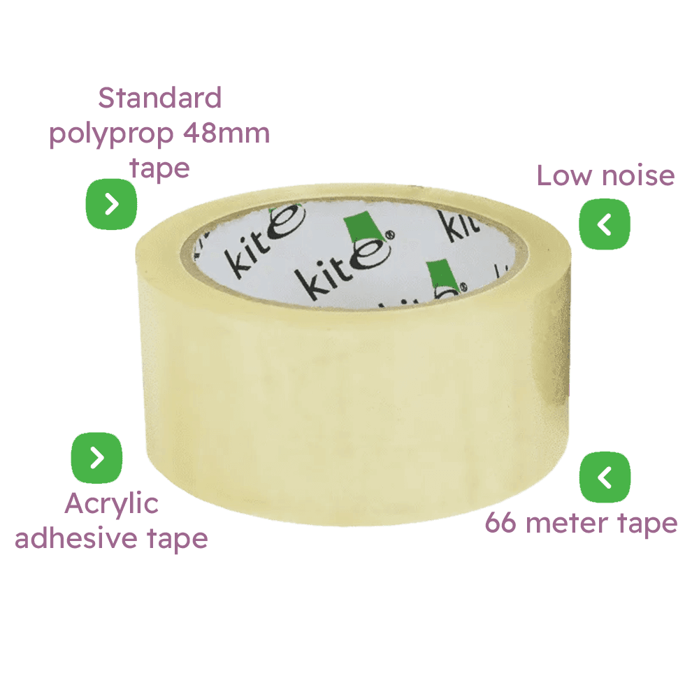 Clear Packing Parcel Tape - 48mmx66m