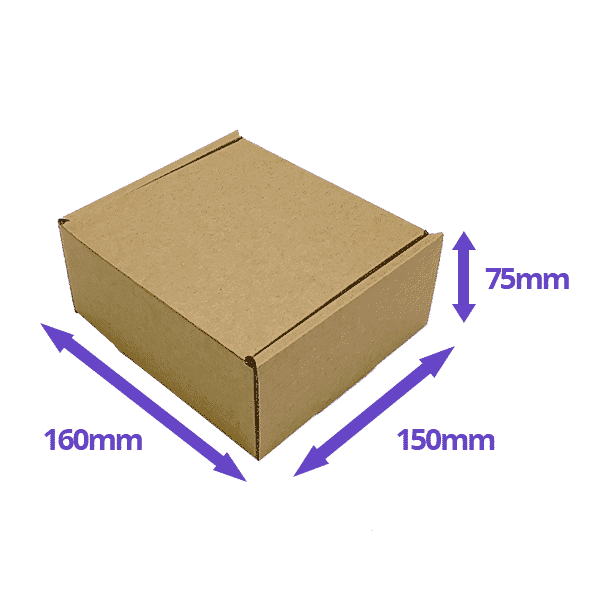 Brown PiP Small Parcel Postal Box - 160x150x75mm - Packs of 10, 25 & 50