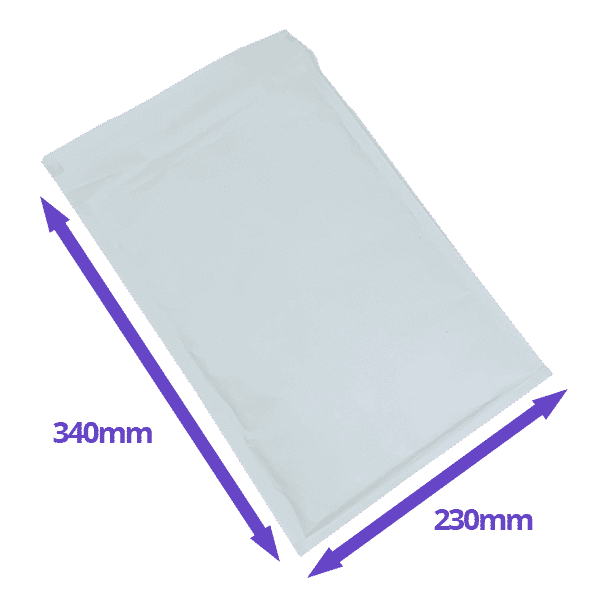 AirPro Bubble Lined Envelopes - Size G/7 - 230x340mm - Pack Of 100 - Available In White