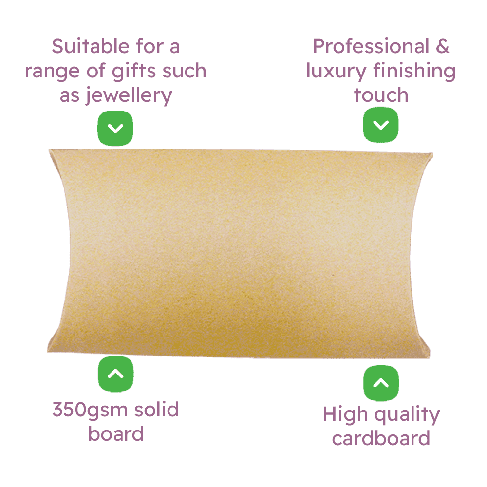 Brown C5 Pillow Boxes & Envelopes - 229x162x35mm
