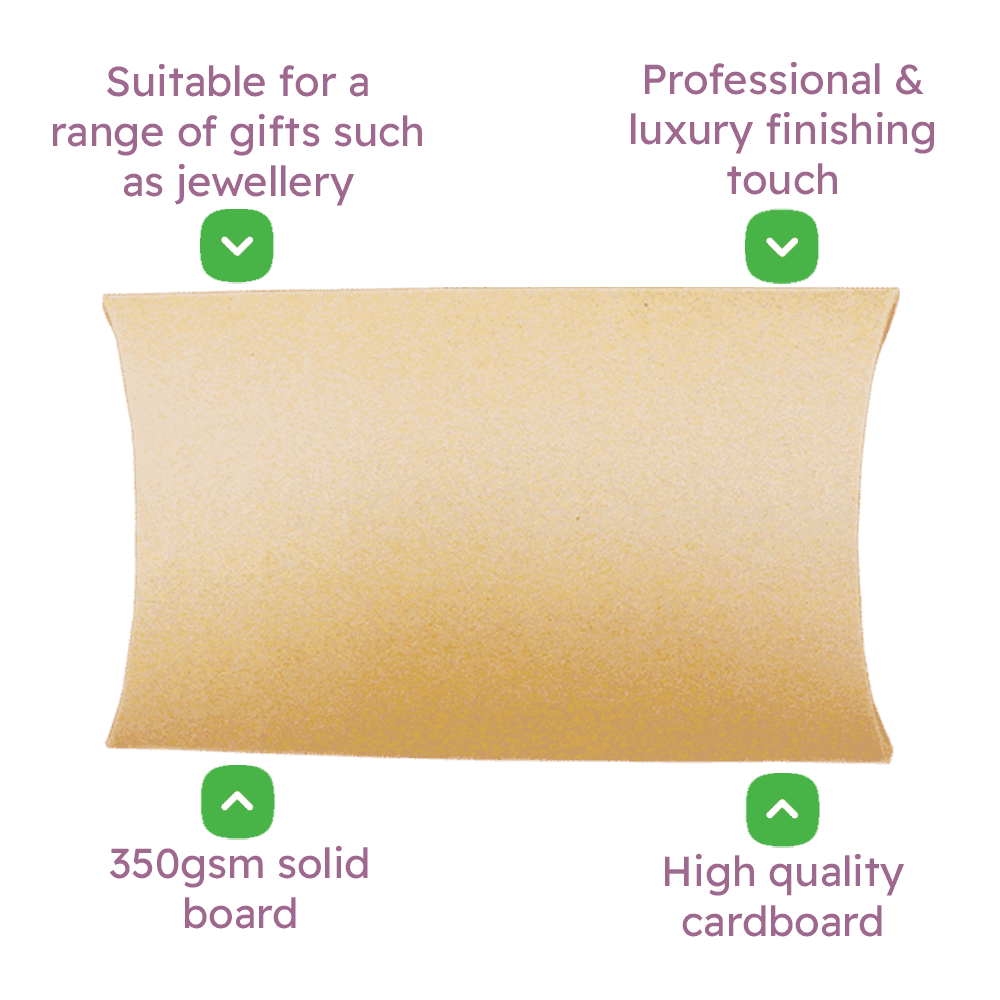 Brown C6 Pillow Boxes & Envelopes - 162x114x35mm
