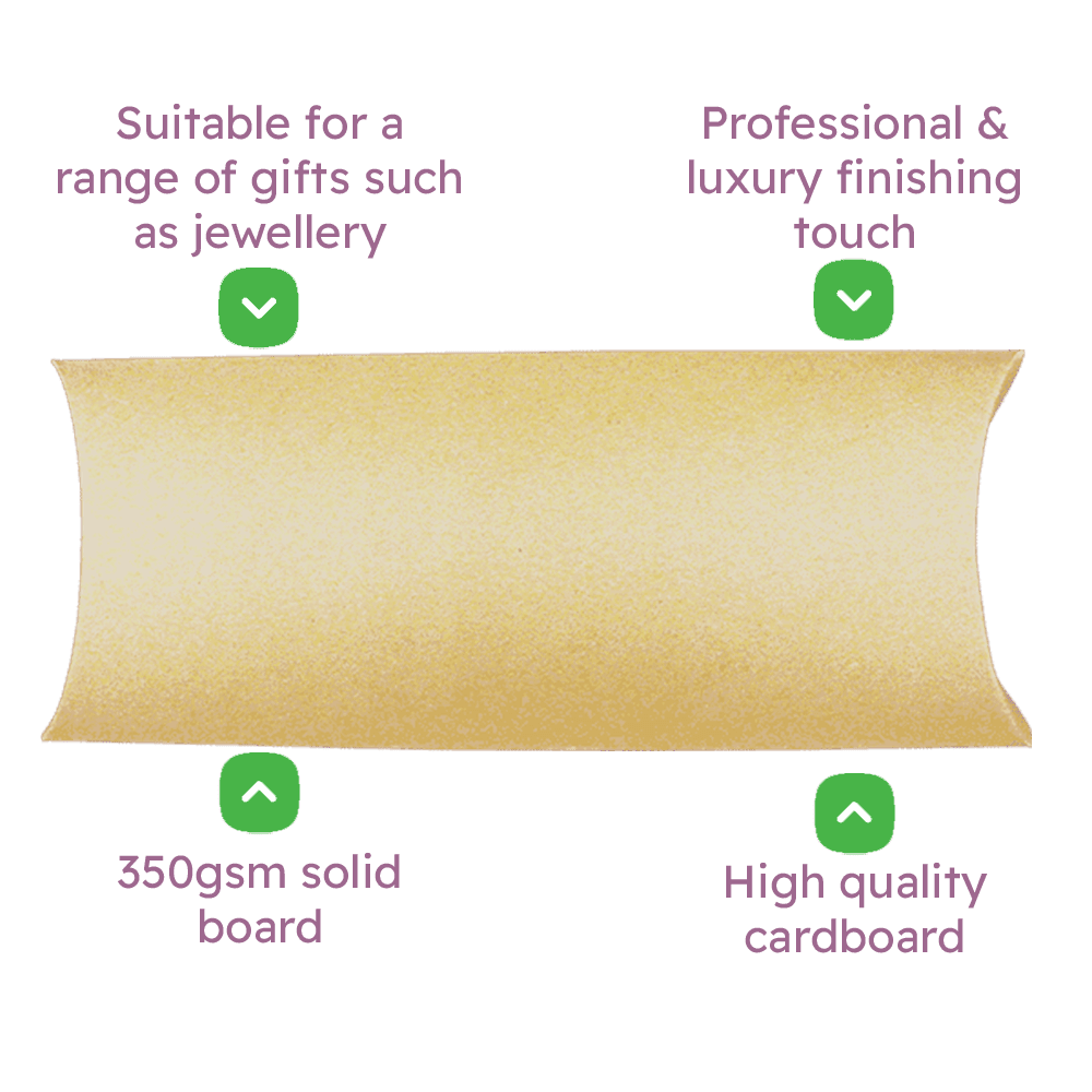 Brown DL Pillow Boxes & Envelopes - 220x110x35mm