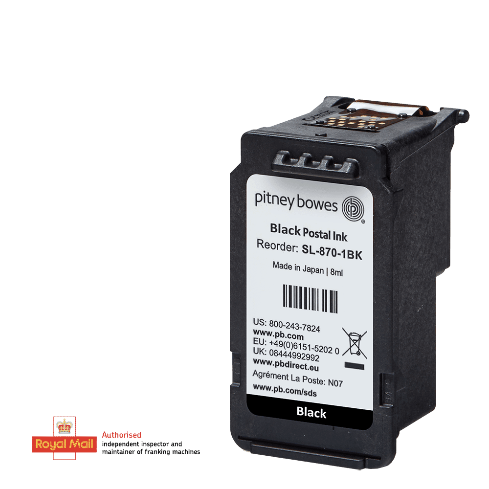 Pitney Bowes SendPro Mailstation Ink Cartridge - New OEM Original Black