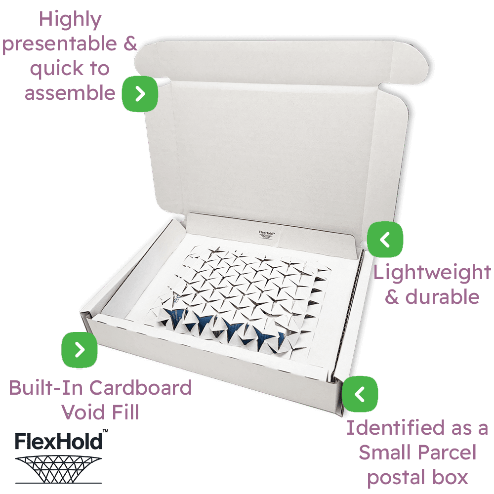 White FlexHold™ Boxes - 200x150x35mm