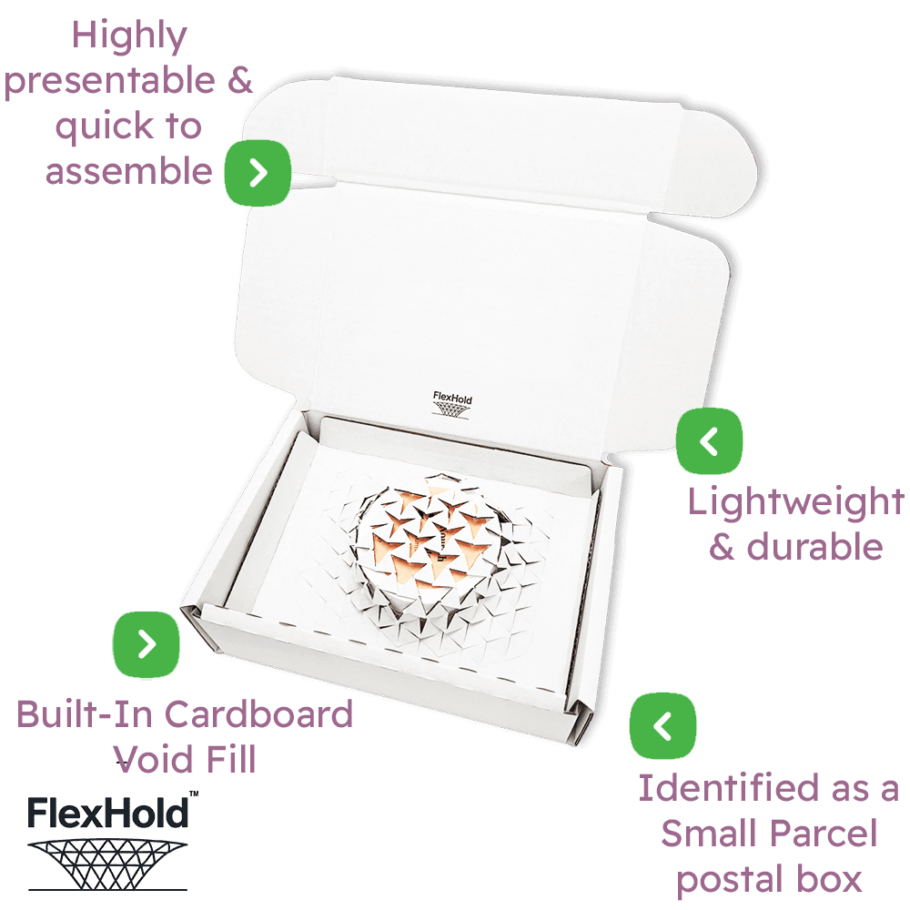 White FlexHold™ Boxes - 200x150x60mm