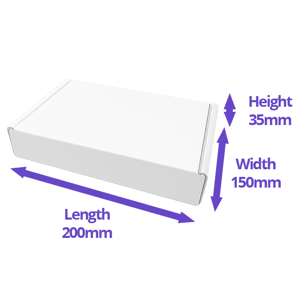 White FlexHold™ Boxes - 200x150x35mm