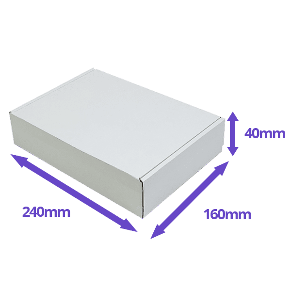 White PiP Small Parcel Postal Box - 240x160x40mm