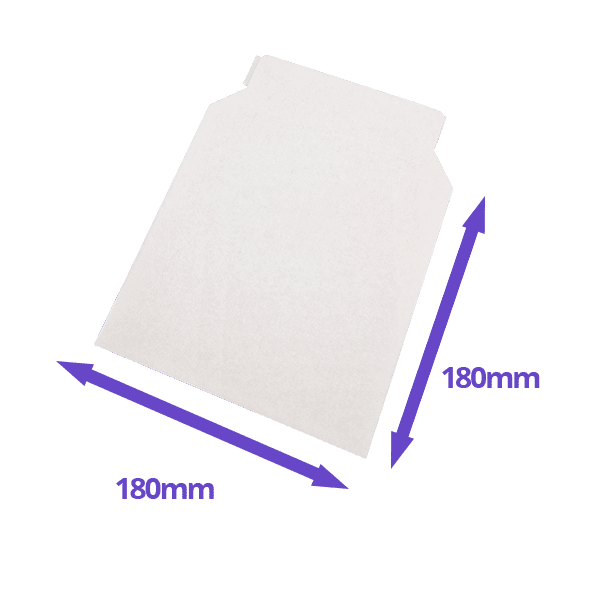 White Capacity Book Mailers & Cardboard Envelopes - Premium Corrugated - 180x180mm