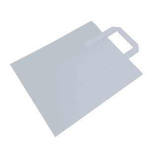 Large White Tape Handle Paper Carrier Bags - 254x140x295mm