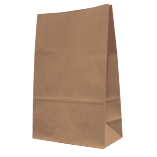 General Purpose Brown Paper Bags - 260x130x405mm, 390mm Gusset