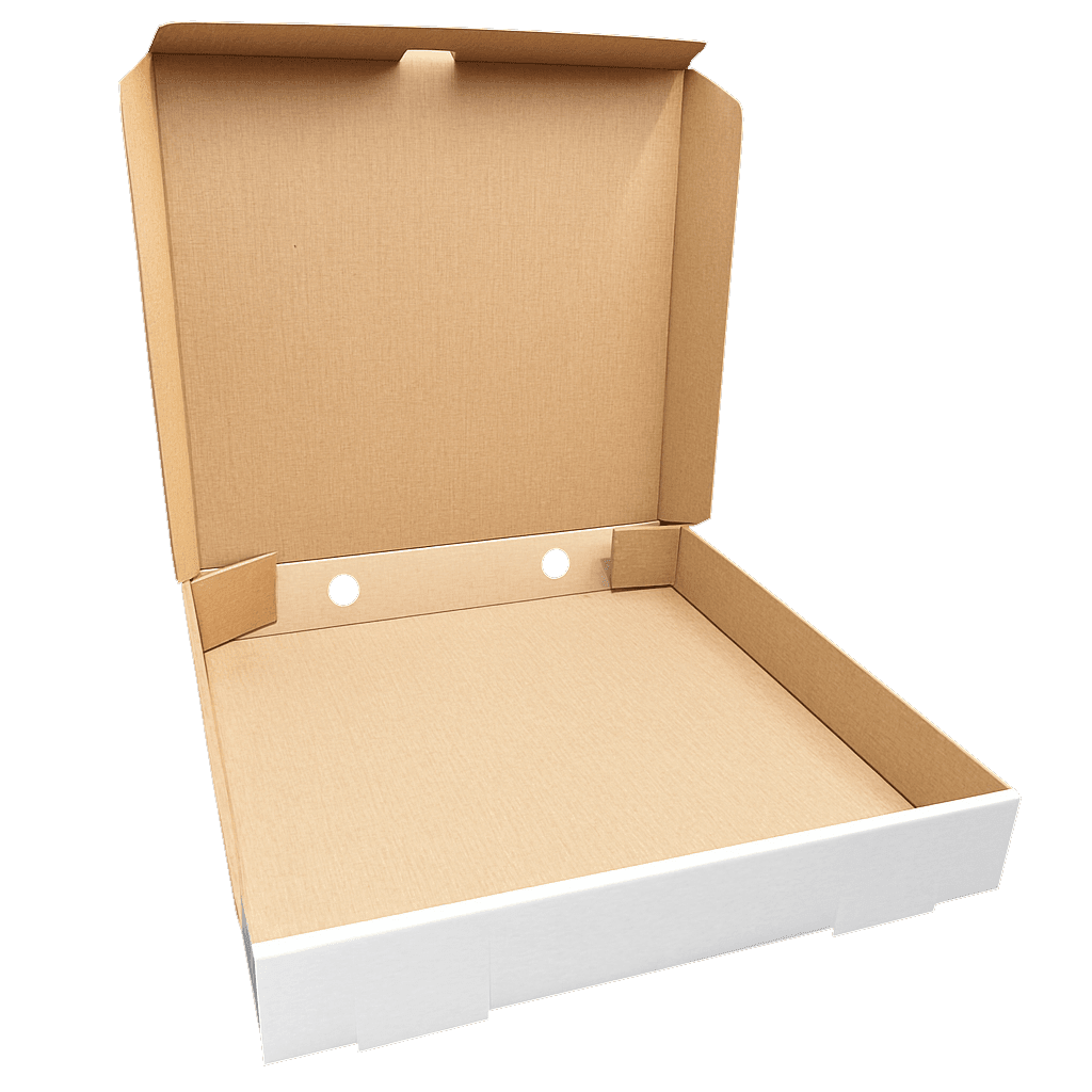 White 9" (Inch) Takeaway Pizza Box - 229x229x38mm
