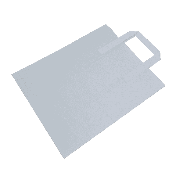 Large White Tape Handle Paper Carrier Bags - 254x140x295mm