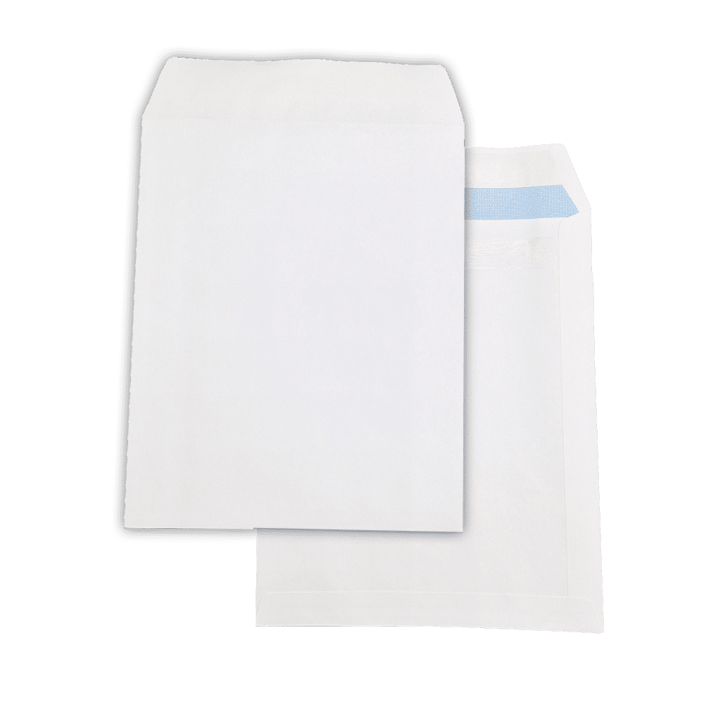 400 White Gummed Plain (Non Window) Envelopes (305mm x 248mm)