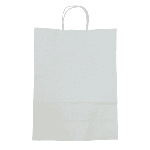 White Twist Handle Paper Carrier Bags - 320x140x420mm