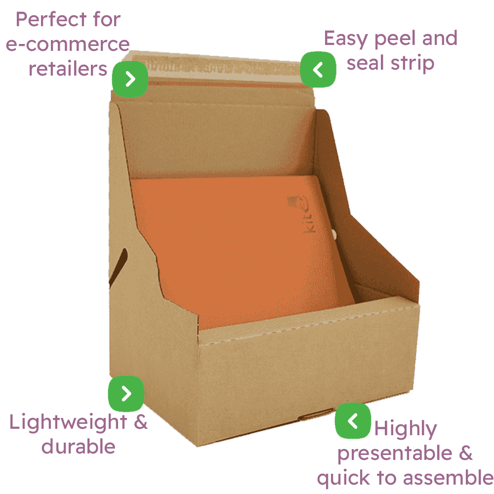 Brown E-Commerce Postal Box - 290x208x95mm Infographic