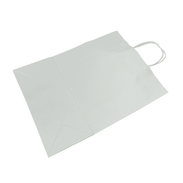 White Twist Handle Paper Carrier Bags - 320x140x420mm