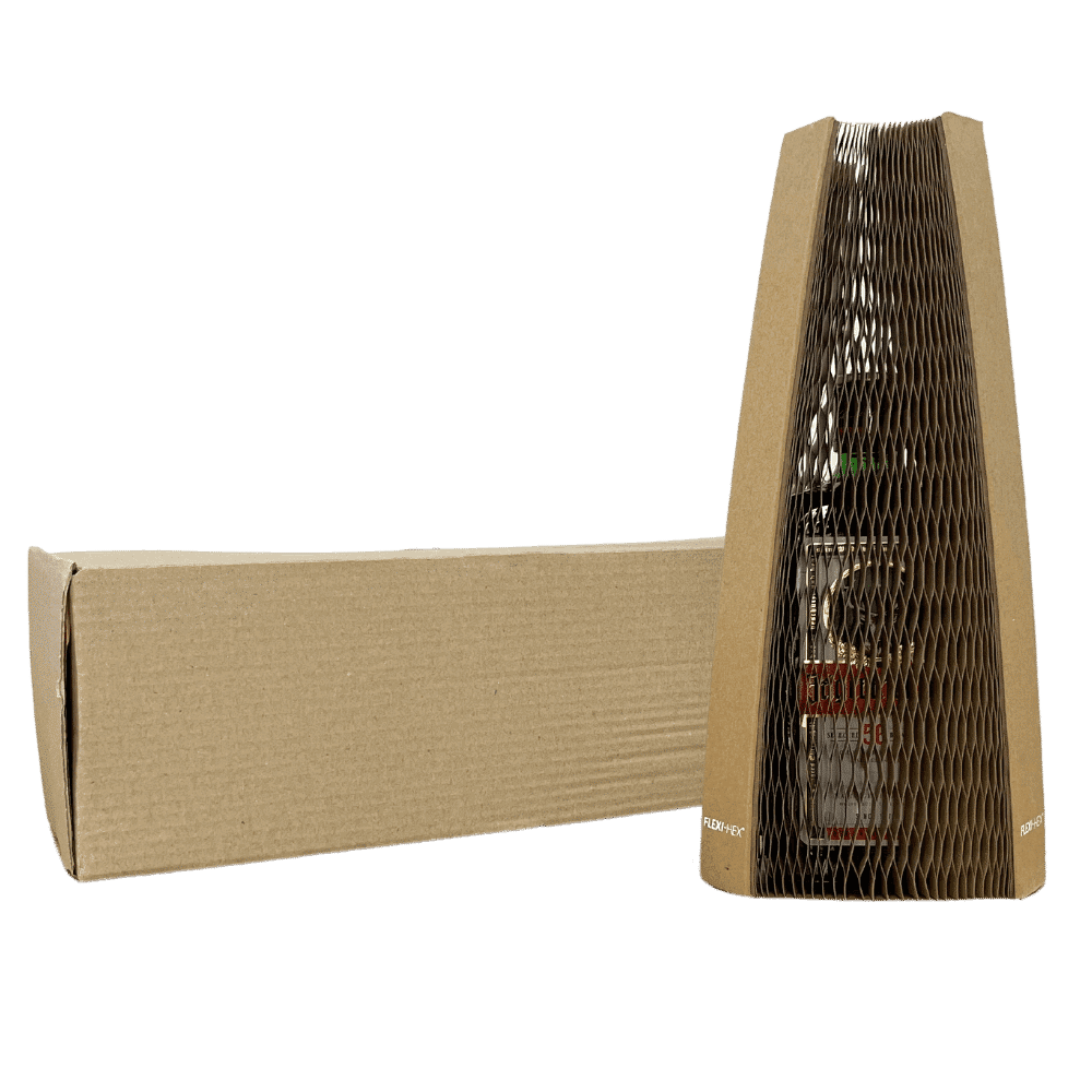 Single Bottle Flexi-Hex Bottle Sleeves Kit – Includes Flexi-Hex Bottle Sleeves & Brown Postal Boxes