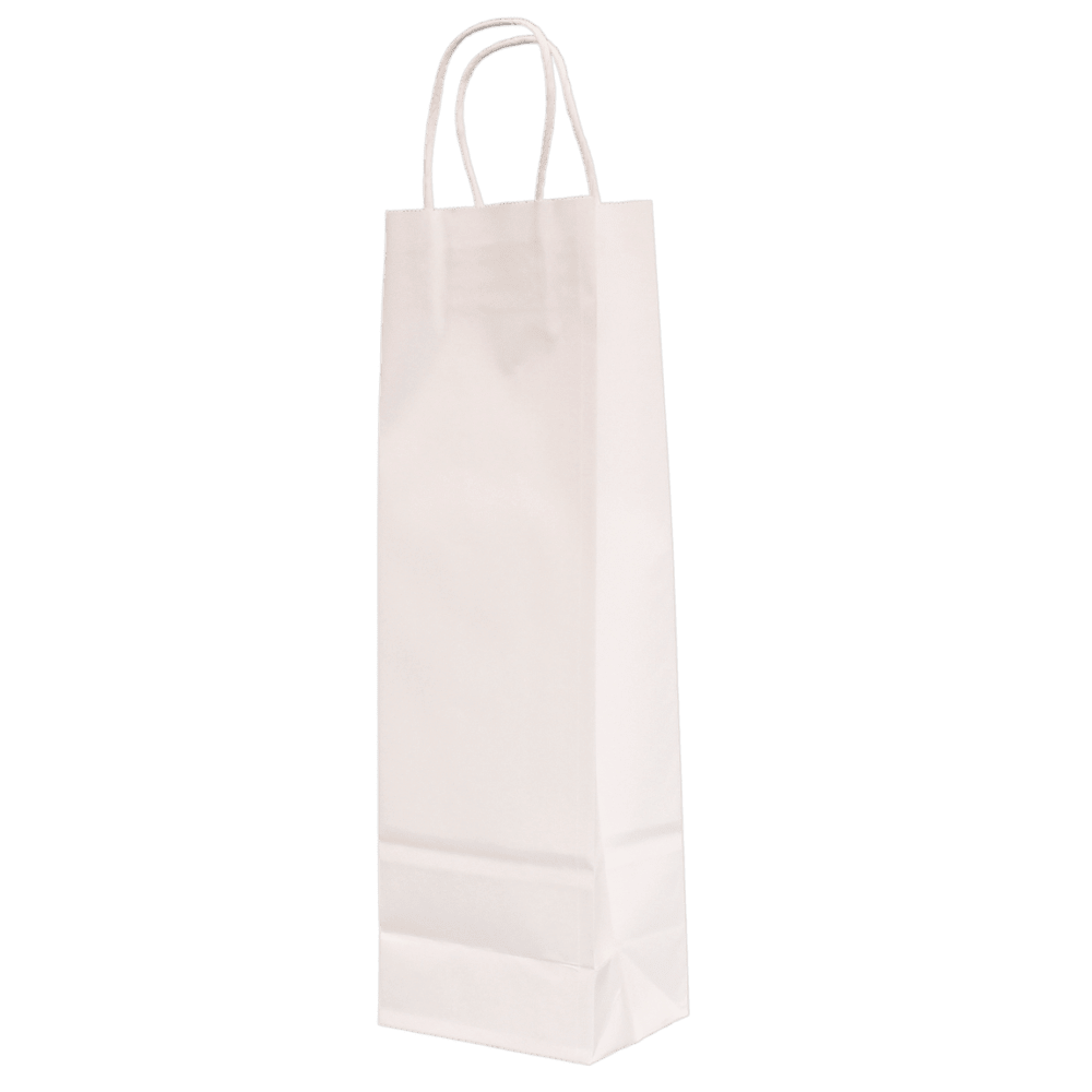 White Twist Handle Paper Carrier Bags - 110x85x360mm