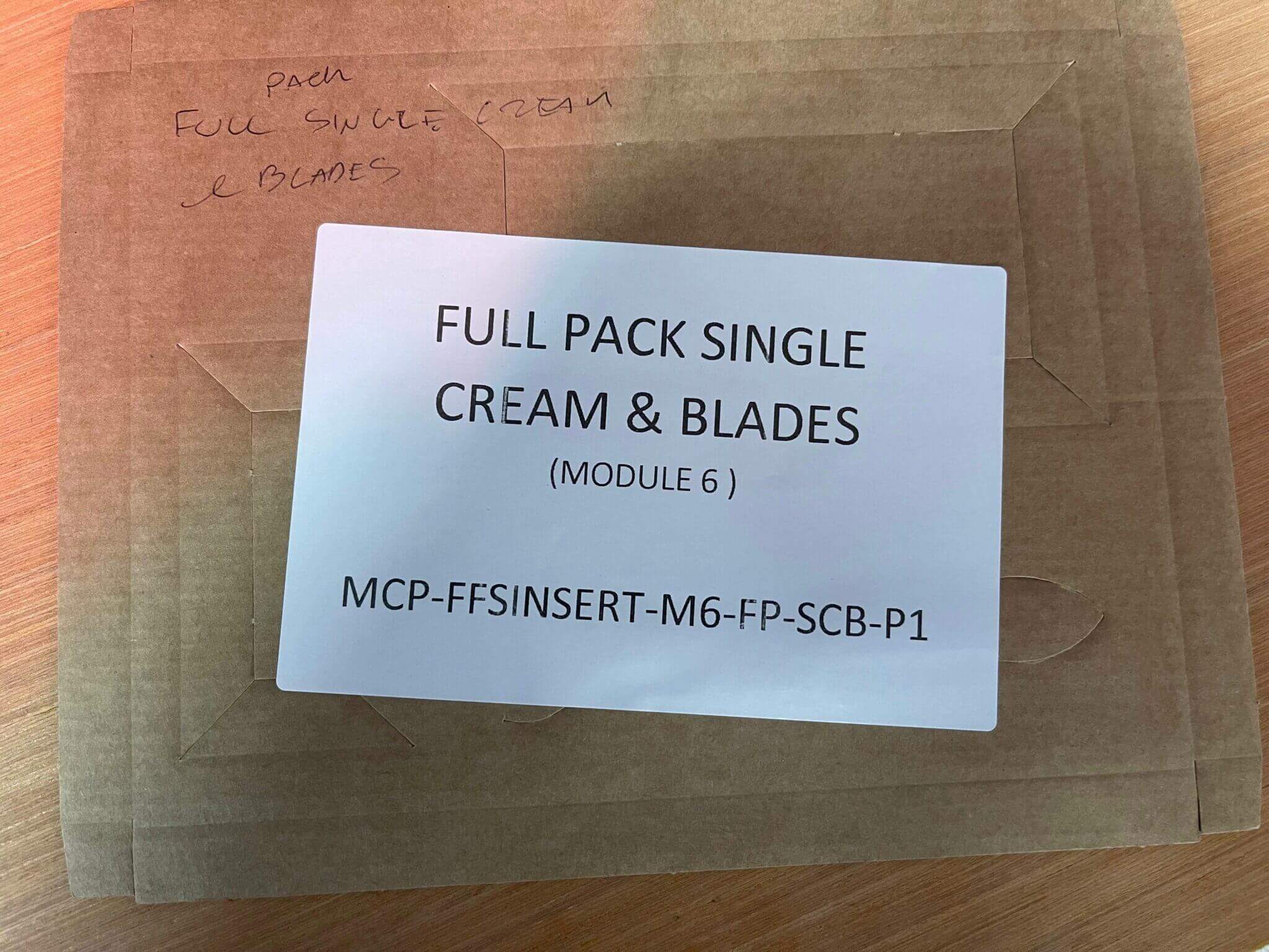 FFS Full Pack Single Cream & Blades Insert - Single Unit