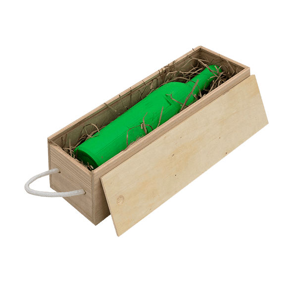 Wooden Wine Bottle Box - 335x95x95mm