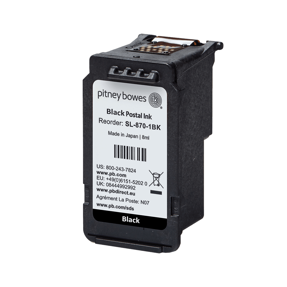 Pitney Bowes SendPro Mailstation Ink Cartridge - New OEM Original Black