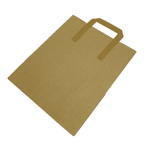 Large Brown Tape Handle Paper Carrier Bags - 254x140x295mm