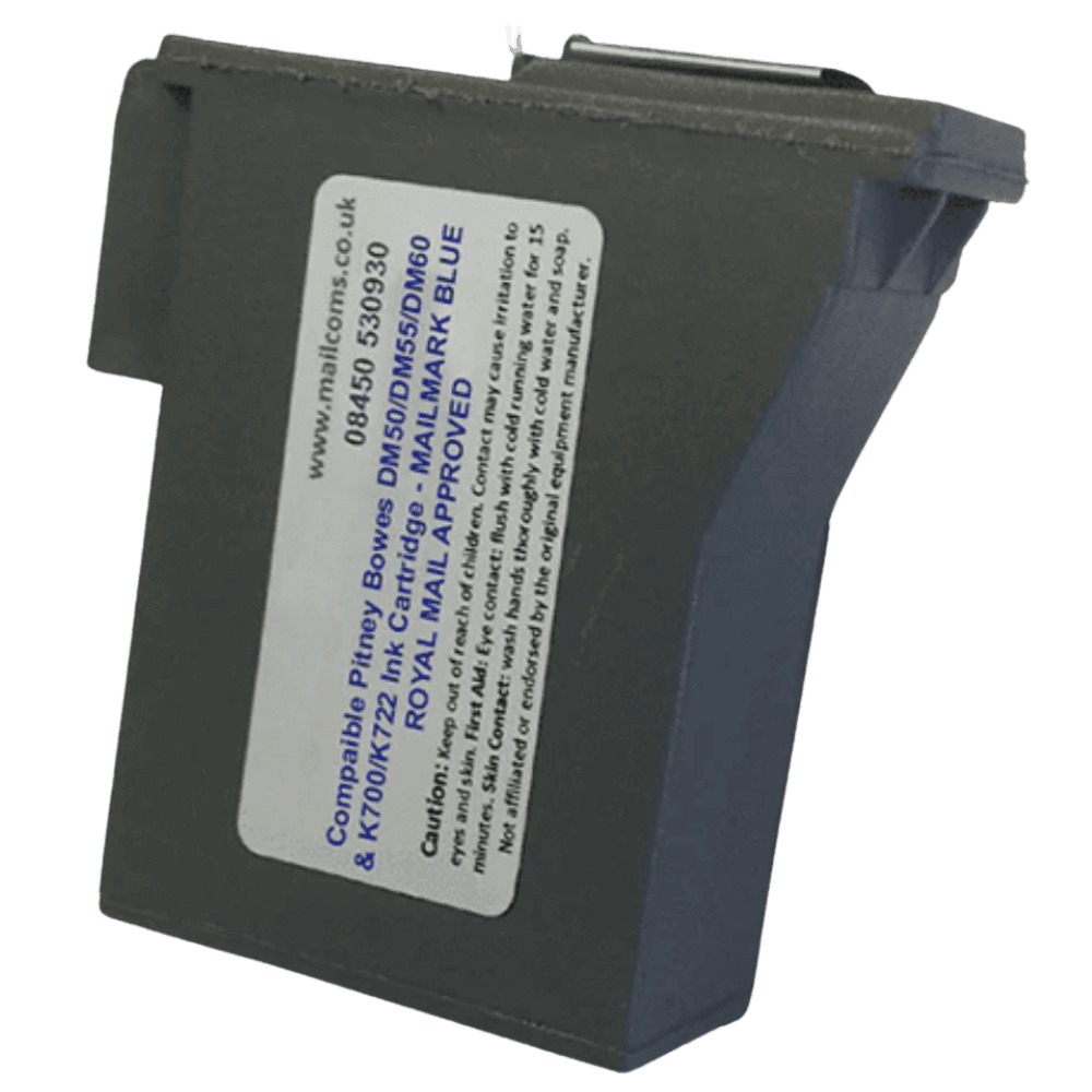 Pitney Bowes DM60 Ink Cartridge & K722 Ink Cartridge – New Compatible Blue
