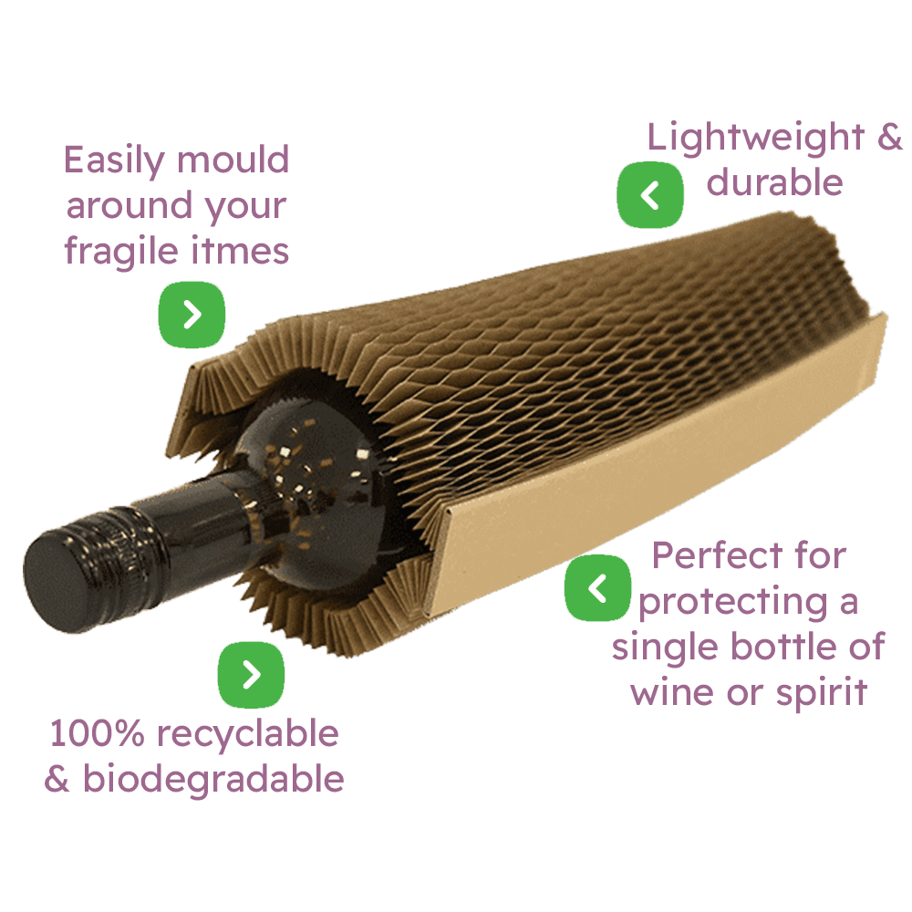 Brown Flexi-Hex Bottle Sleeves - 325x35x20mm